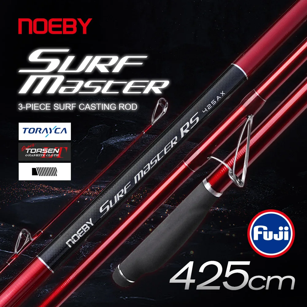 Noeby New Surf Casting Canna Da Pesca 4.25M 425Ax Bx Lure Weight 80-250G Fuji Guide Reel Seat Sea Surf Long Casting Canne Da Pesca