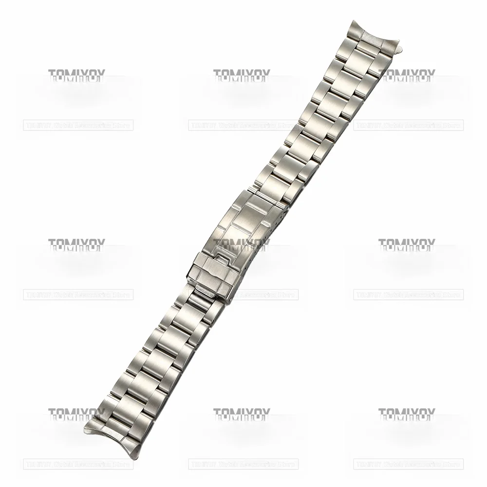 20Mm 316L Stainlee Steel Vintage Grid Buckle Curved End Oyster Watch Band Strap Fit For Rlx 116719 16570 16610 93150