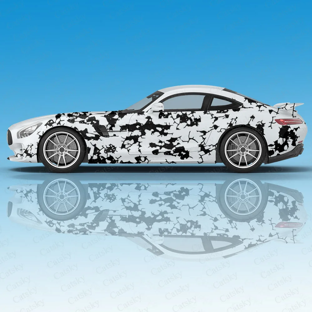 Camouflage Crackle Graphics Adesivi Per Auto Ita Tuning Racing Vinyl Decal Wrap Side Graphics Adesivo Per Portiera Dell'Auto Adesivo Per Decalcomanie 