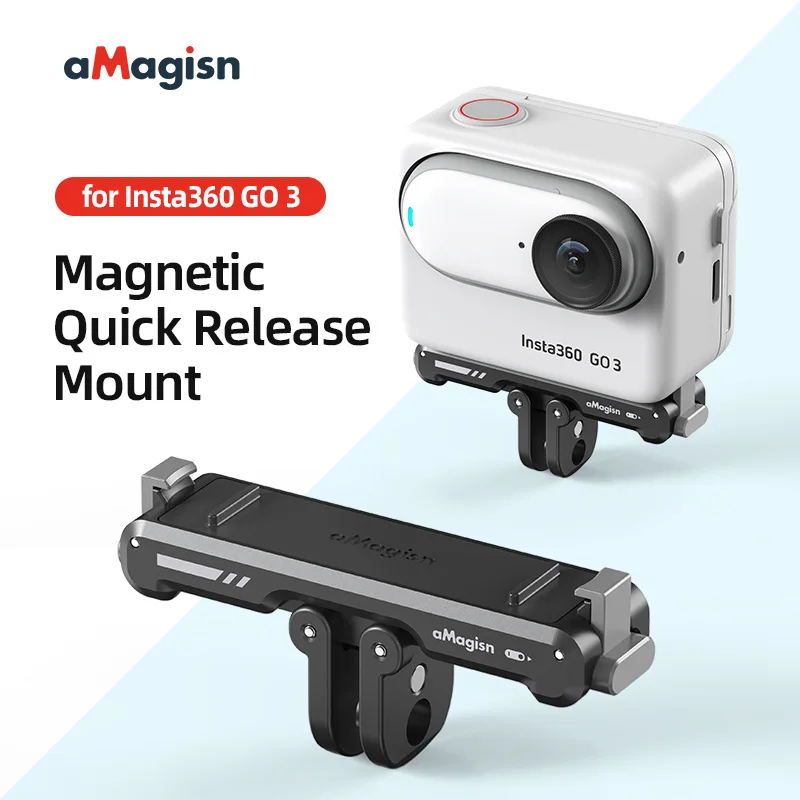 Amagisn Magnetic Quick Release Adapter Staffe Di Montaggio Accessorio Per Action Cam Per Insta360 Go3 Insta 360 Go 3 Thumb Camera