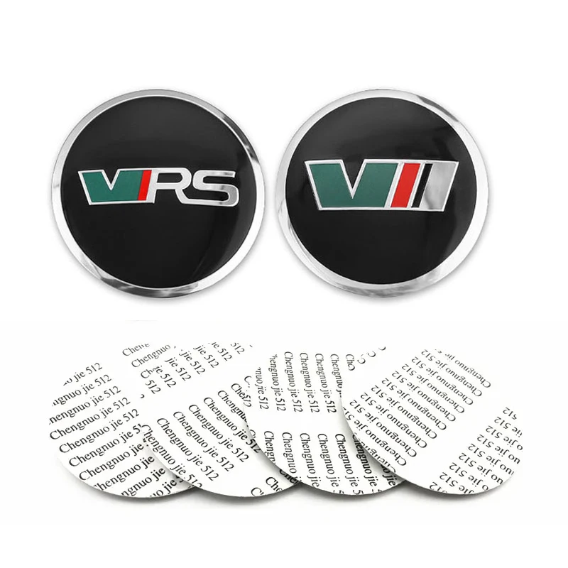 4 Pz 56Mm Alluminio Vrs Logo Car Wheel Centen Caps Sticker Per Skoda Panal Octavia 2 3 A7 Fabia Mk1 Vrs Sticker Accessori