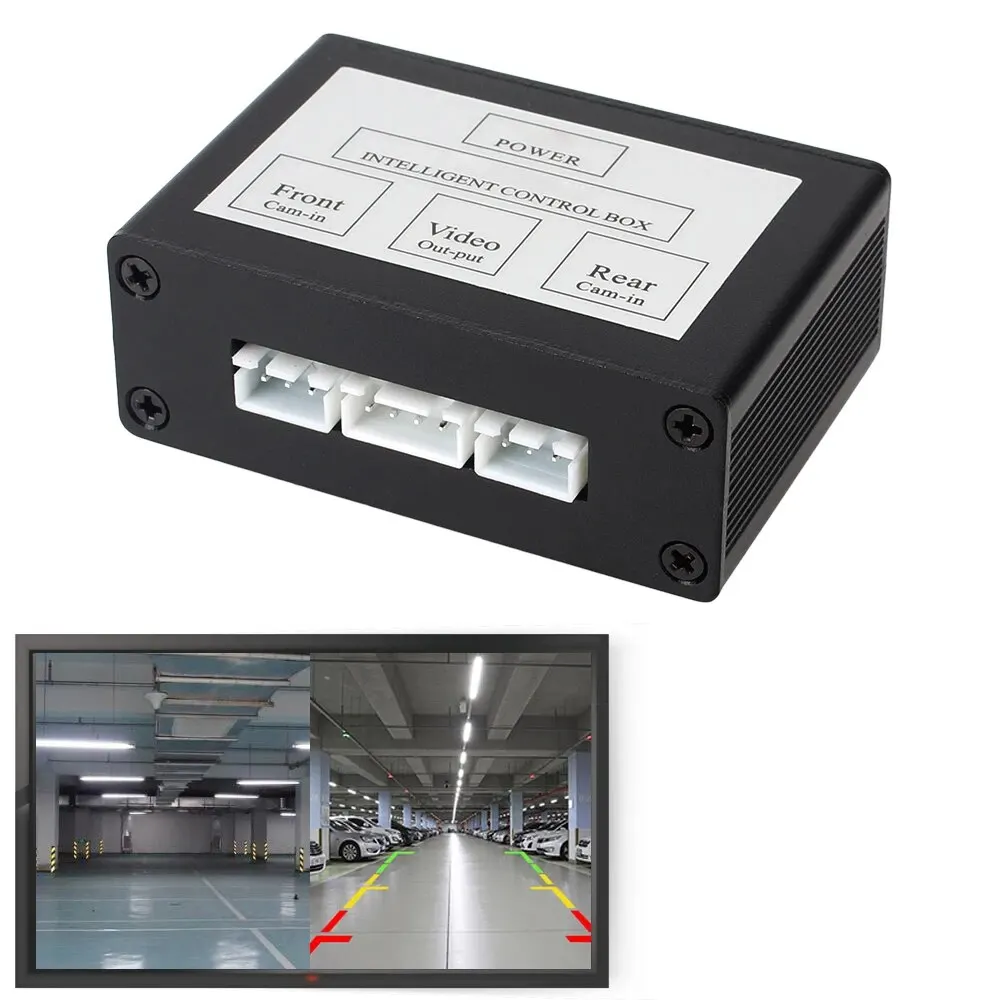 Convertitore Di Canale Video Per Telecamera Di Parcheggio Per Auto Vista Anteriore E Posteriore Scatola Di Controllo Bidirezionale Con Interruttore Ma