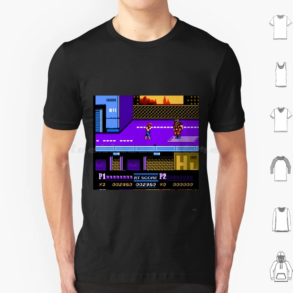 Classic Double Dragon 2 Nes Pixel T Shirt 6Xl Cotton Cool Tee Double Dragon Double Dragon 2 Burnov Billy Lee Nes Famicon Pixel