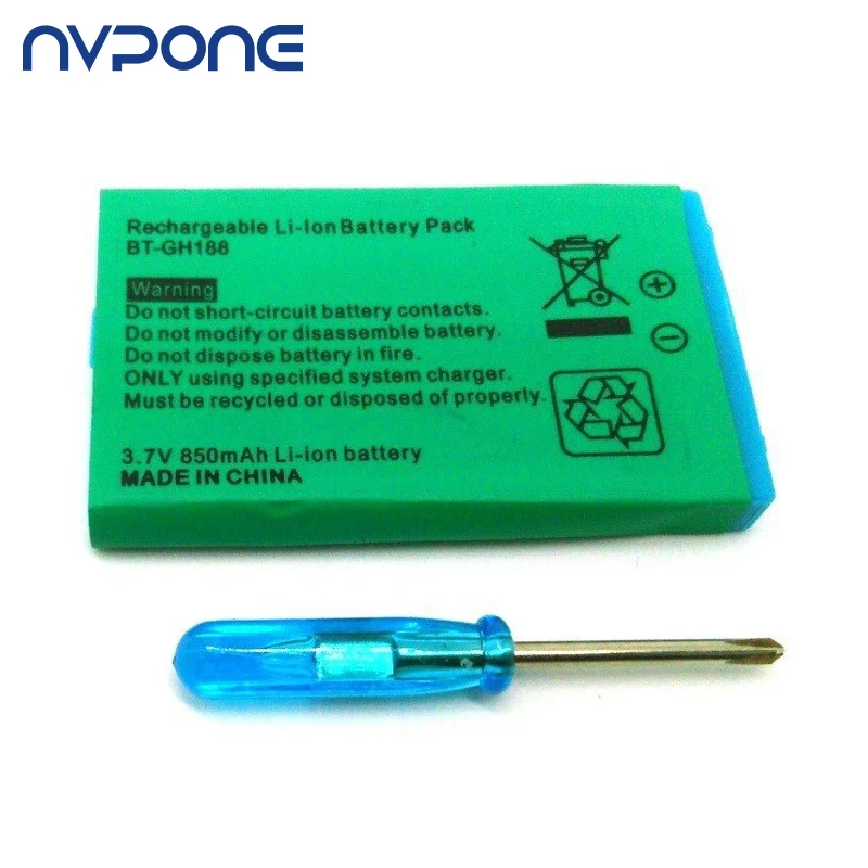 2Pcs 850Mah Ricaricabile Al Litio-Ion Battery Pack Per Nintendo Game Boy Advance Per Gba Sp Di Ricambio Bateria Con Un Cacciavite