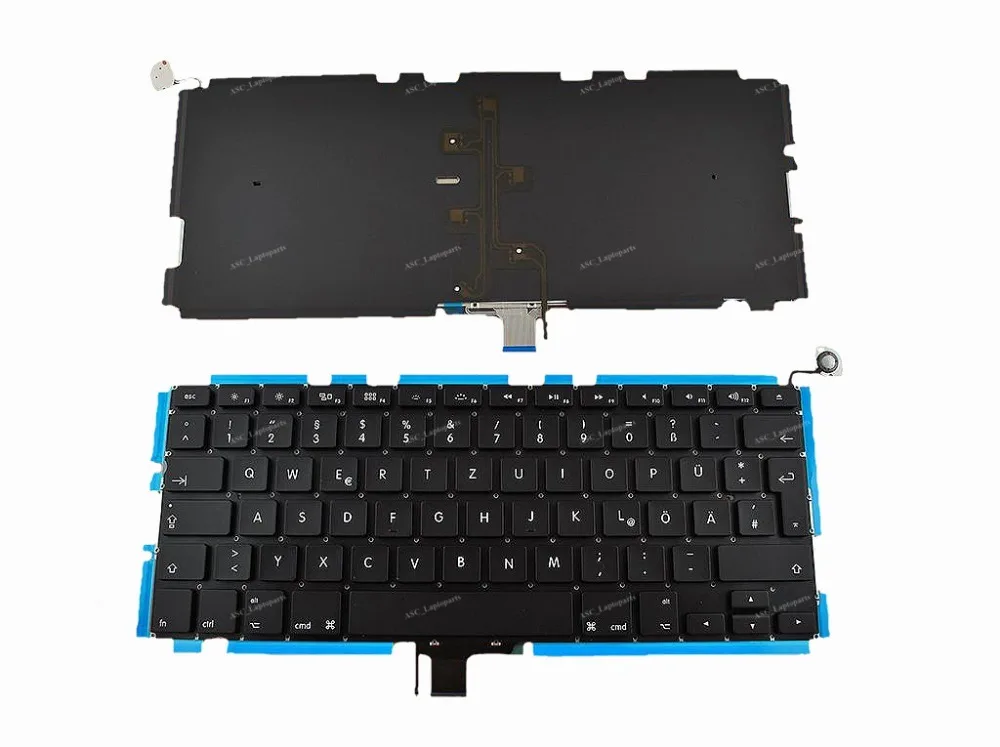 Nuova Tastiera Teclado Tedesca Gr Per Apple Macbook Pro 13 "A1278 2009 2010 2011 2012 Laptop Retroilluminato Nero Senza Cornice