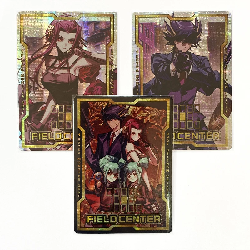 Orica Yugioh Fai Da Te Field Center Cards Spyscine Family × 5Ds Yusei Akiza Secret Rare Anime Cards