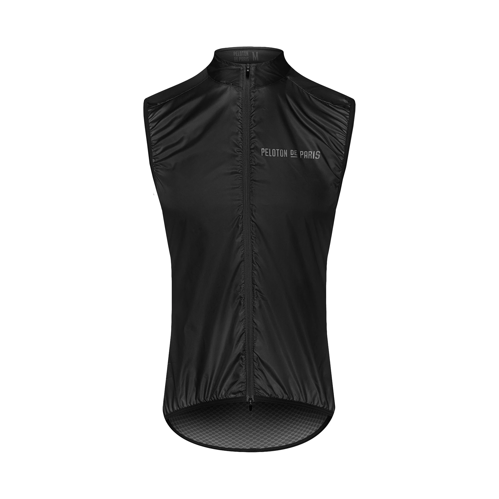 Gilet Da Bicicletta Peloton De Parise Giacca Da Uomo In Tessuto Antivento/Impermeabile Nera Senza Maniche Chaleco Ciclismo Cortavientos Cycle Gielt