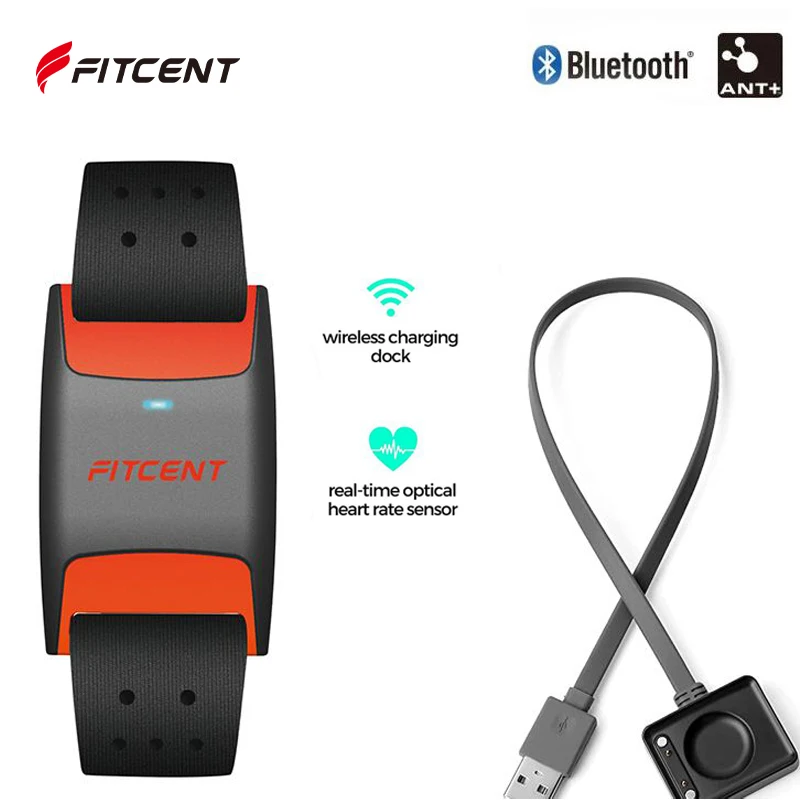 Fitpenny Ant + Cardiofrequenzimetro Bluetooth Con Caricabatterie Wireless Hr Senor Compatibile Con Peloton Garmin Wahoo Polar Zwift Strava