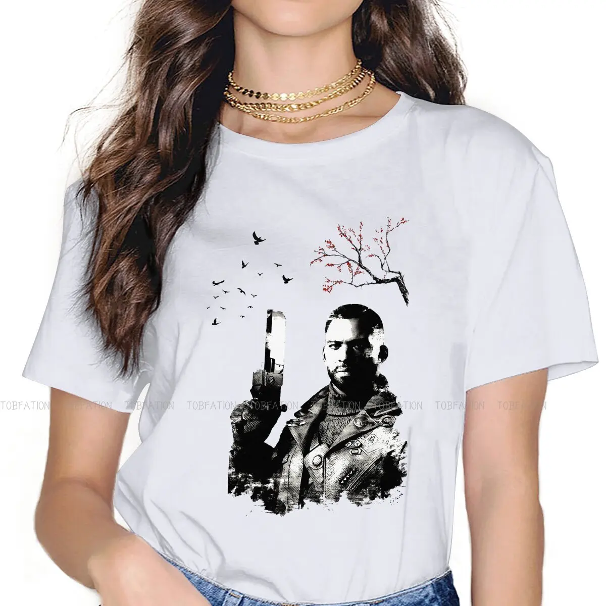 Colt Stile Giapponese O Collare Tshirt Deathloop Fps Gioco Puro Cotone Basic T Shirt Ragazza Individualità Oversize Vendita Calda