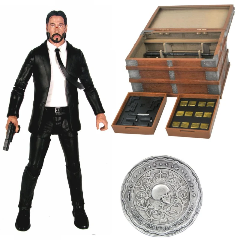 Diamond Select Toys John Wick Deluxe Action Figure Box Set Collezione Di Regali Per Il Ragazzo