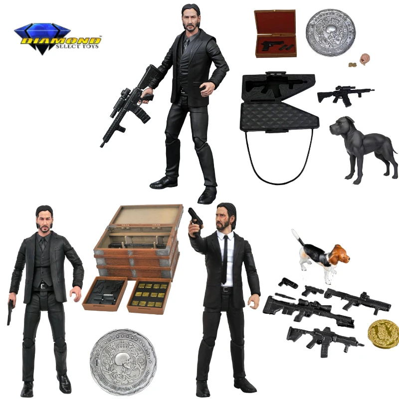 Disponibile Diamond Select Toys Original Dst John Wick Select Action Figure Capitolo 2 Black Deluxe Box Set Scelta Multipla