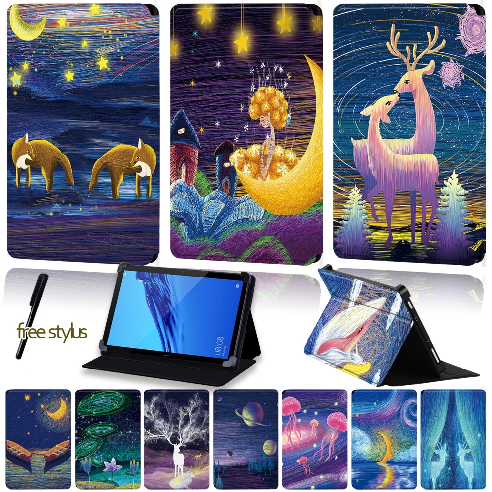 Custodia Universale Per Tablet In Pelle Pu Per Huawei Mediapad (T1/T5)10/Mediapad (T1/T3) 8.0/Mediapad (T1/T3) 7.0/Mediapad T3 10 9.6