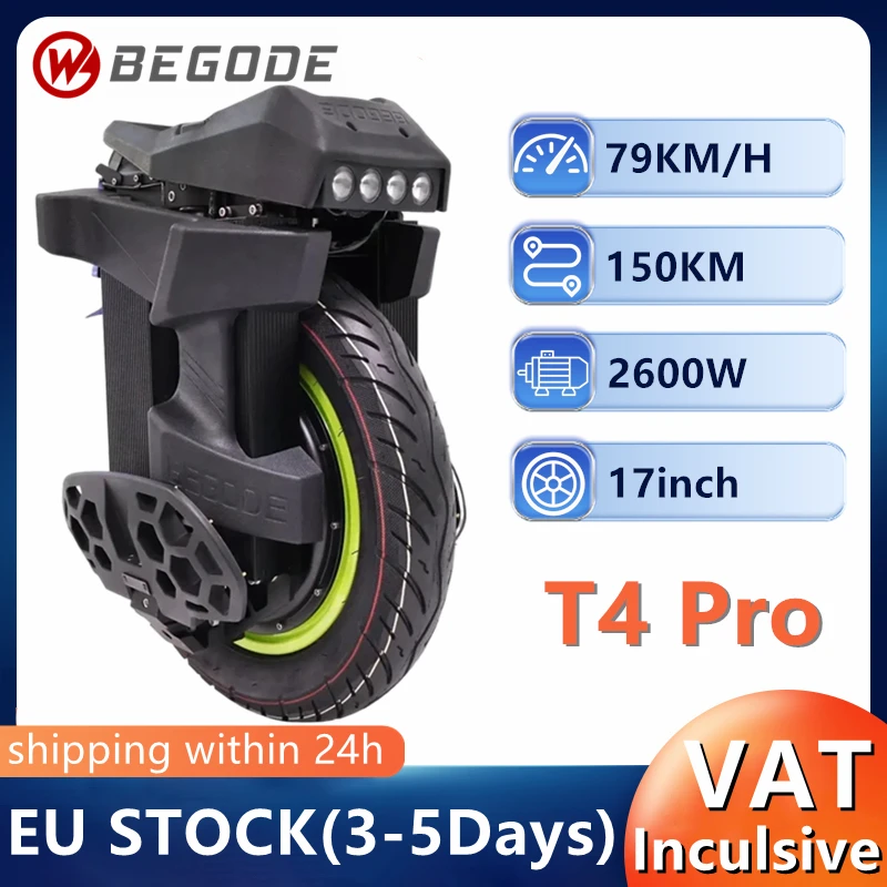 Pre-Vendita Originale Begode T4 Pro Monociclo Elettrico 100.8V 1800Wh 2600W Motore Sospensione Intelligente 79 Km/H Velocità Massima Self-Balance Euc