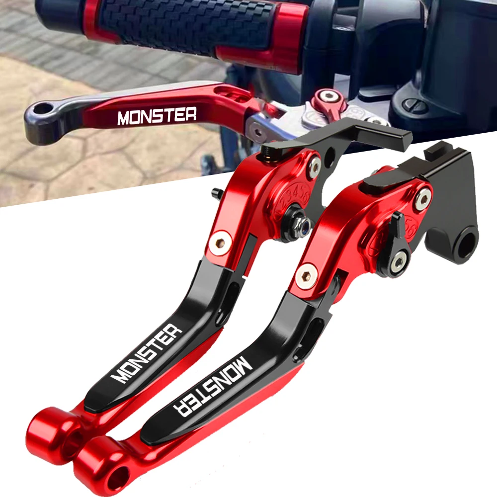 Per Ducati Monster 696 696 Monster 2009 2010 2011 2012 2013 2014 Moto Pieghevole Regolabile Freno Leve Di Frizione Manubrio Grip