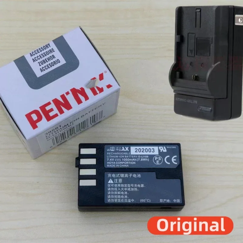 100% Originale 1050Mah Per Pentax D-Li109 K30 K50 K70 K500 Kr Kp K2 Ks1 Ks2 Batteria Della Fotocamera