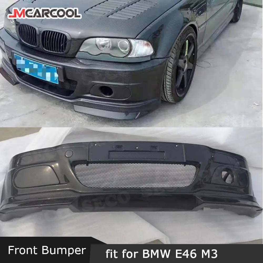 In Fibra Di Carbonio Paraurti Anteriore Guardia Del Corpo Kit Per Bmw 3 Serie E46 M3 Bumper Testa Hugger Car Styling