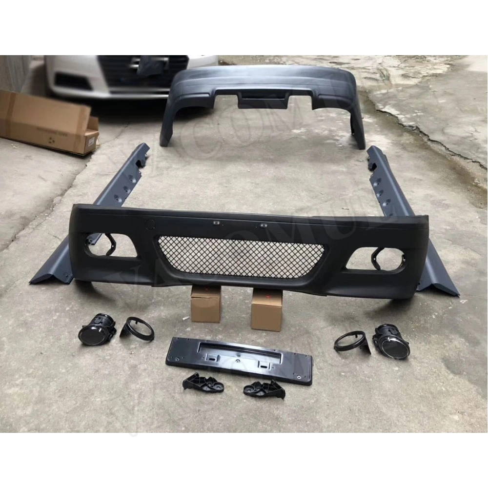Kit Carrozzeria In Pp Non Verniciato Paraurti Anteriore Paraurti Posteriore Minigonne Laterali Grembiuli Per Bmw E46 M3 Style Bodykit Cover Car Modifi