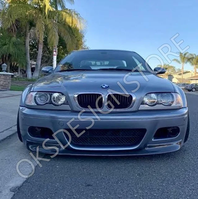 Per Bmw E46 M3 Serie 3 M3 E Csl Paraurti Anteriore Lip Spoiler M3 Splitter Mento Gloss Black Splitter Diffusore Lip Body Kit Spoiler