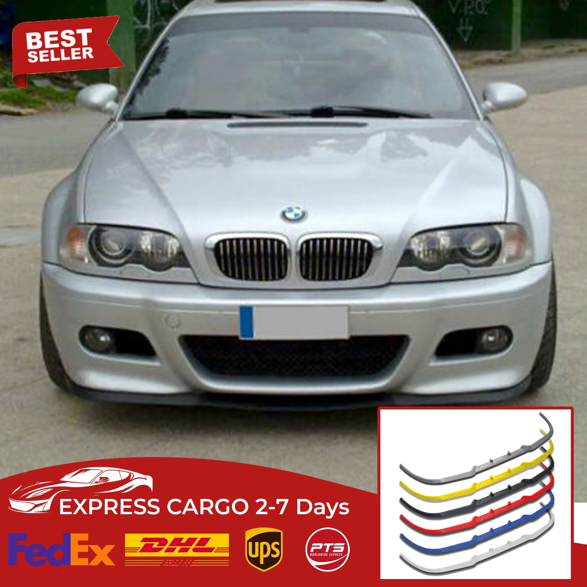 Per Bmw Serie 3 E46 M M3 Cupra R Spoiler Anteriore Paraurti Lip Euro Spoiler Lip Universal 3 Pcs Body Kit