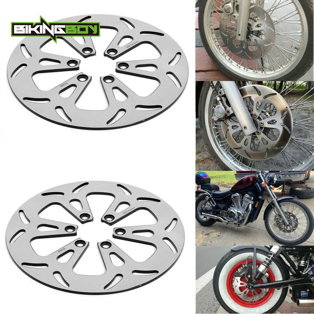 Bikingboy Vs1400 Intruder Gl Glp 87-04 03 02 01 00 99 98 97 96 95 94 Vs 1400 Glp 05 06 07 08 Dischi Freno Anteriori Posteriori Dischi Rotori