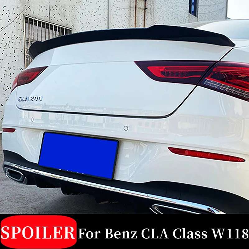 Per 2019 20 21 22 23 Mercedes Benz Classe Cla W118 250 200 220 Auto Plastica Abs Psm Stile Posteriore Tronco Spoiler Ali Accessori