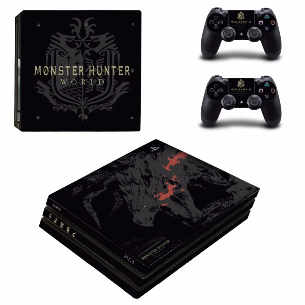 Per Monster Hunter World Ps4 Pro Skin Sticker Per Playstation 4 Console E 2 Controller Ps4 Pro Skin Sticker Decalcomania In Vinile