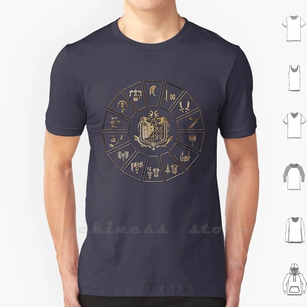 Maglietta Della Ruota Dell'Arma Mhw Design Personalizzato Stampa Videogiochi Videogiochi Mhw Monsterhunter Monsterhunterworld Monster Hunter World