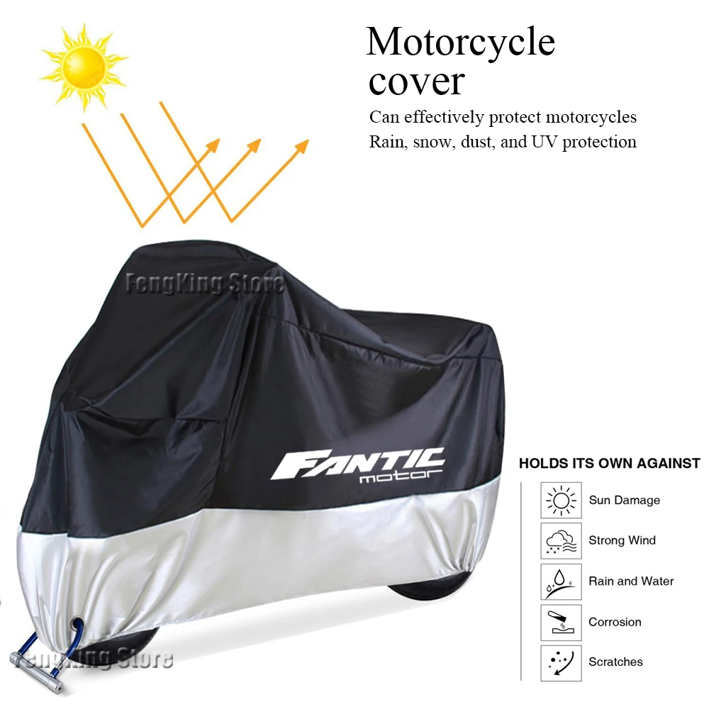Copertura Moto Impermeabile Outdoor Moto Pioggia Antipolvere Neve Sole Protezione Uv Per Fantic Xef Rally Factory/Xe125 Xef250 Xmf