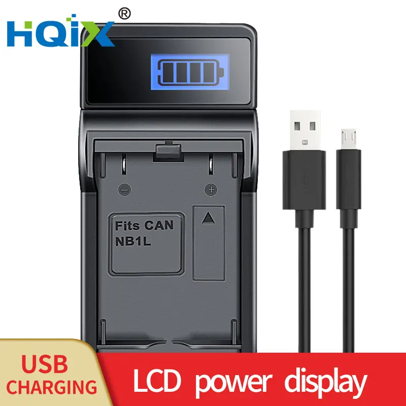 Hqix Per Canon Powershot 100 S230 S300 S330 S400 S410 S500 Ixus 300A 200A 500 Fotocamera Nb-1L Caricabatteria 1Lh