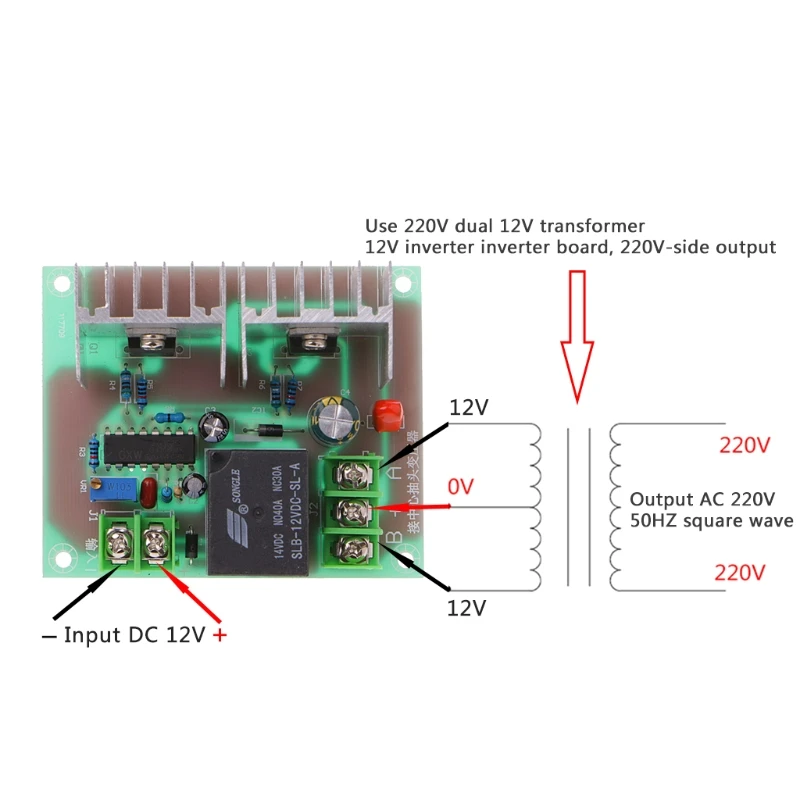 300W Dc 12V A Ac 220V Inverter Driver Board Power Module Drive Core Transformer Nuovo