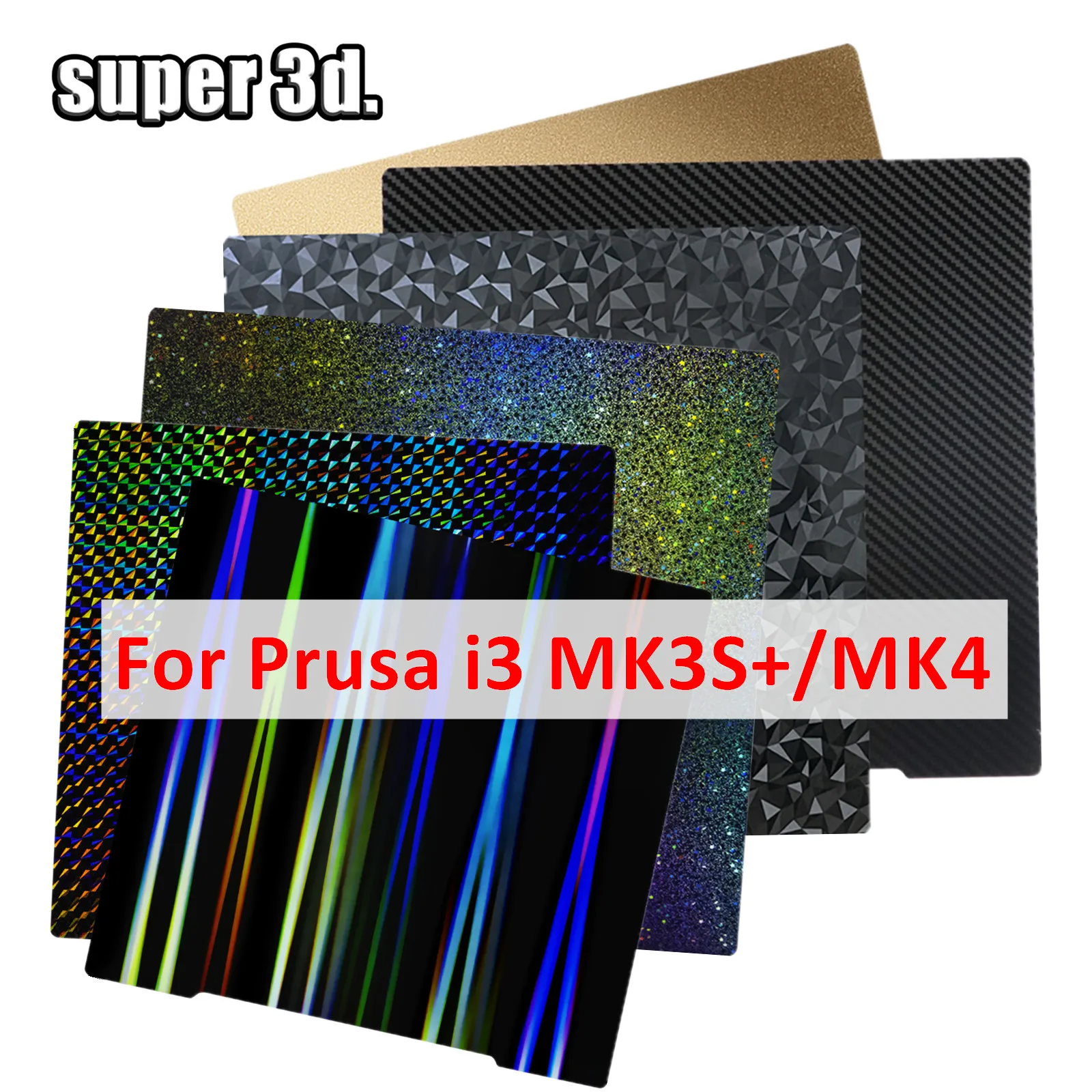 Pei Sheet Mk3S Build Plate Peo H1H Double Sided Heat Bed Spring Steel Sheet Pei Pey Pet Carbon 241X253.8Mm Per Prusa I3 Mk3S Mk4