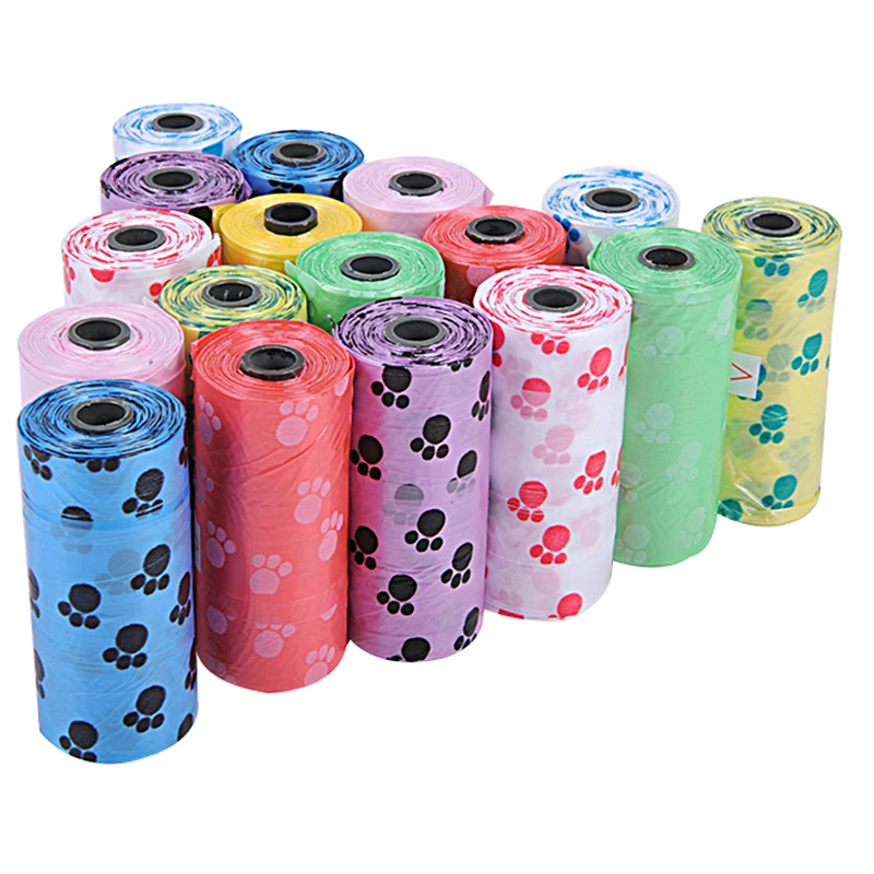 10X Rolls Pet Dog Puppy Cat Poo Poop Rifiuti Usa E Getta Clean Pick Up Bags