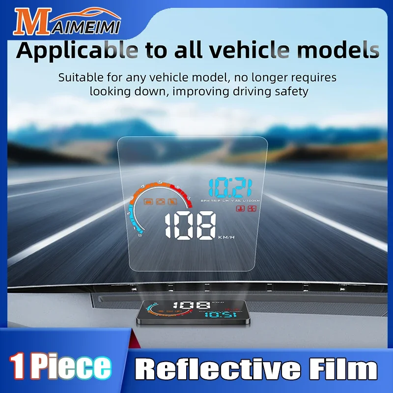 Car Hud Pellicola Riflettente Head Up Display System Film Obd Ii Consumo Di Carburante Display Overspeed Accessori Auto Pellicola Riflettente