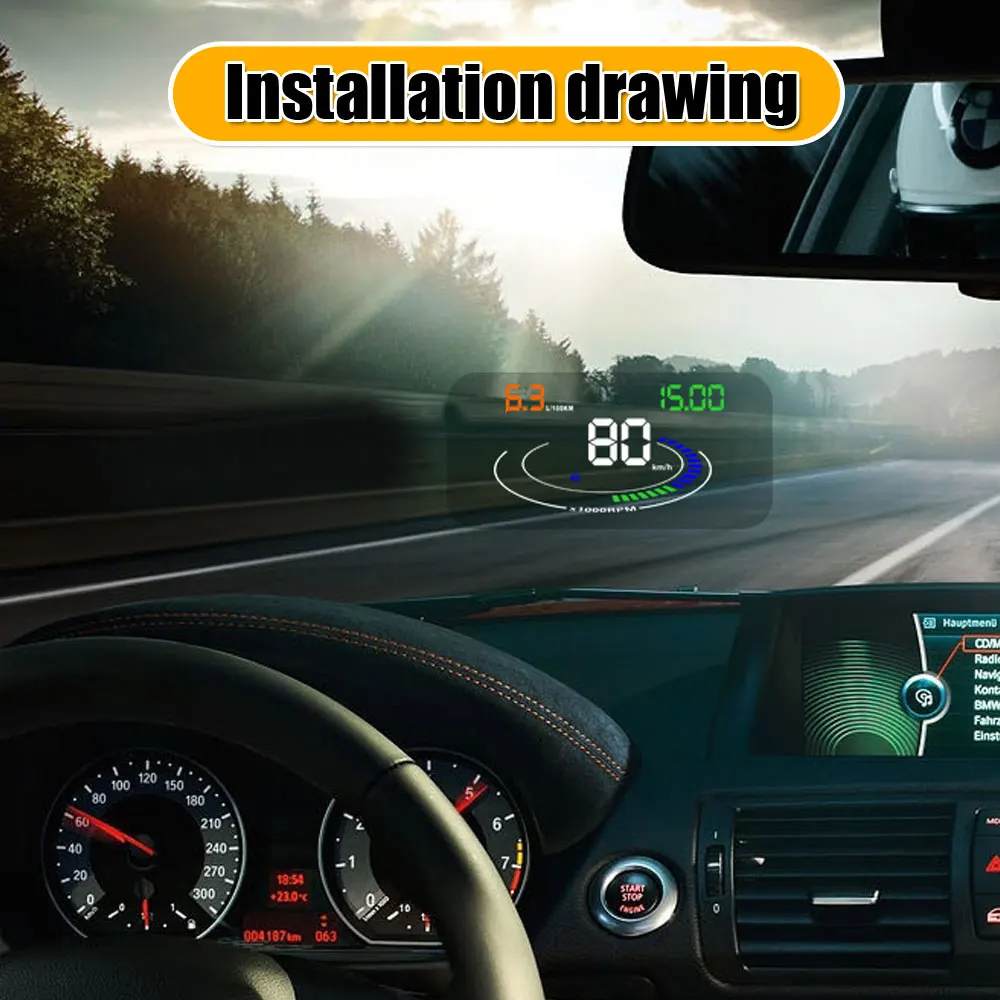 1Pc Car Parabrezza Pellicola Riflettente Car Hud Head-Up Display Car Mobile Phone Navigation Projection Film Accessori Interni Per Auto
