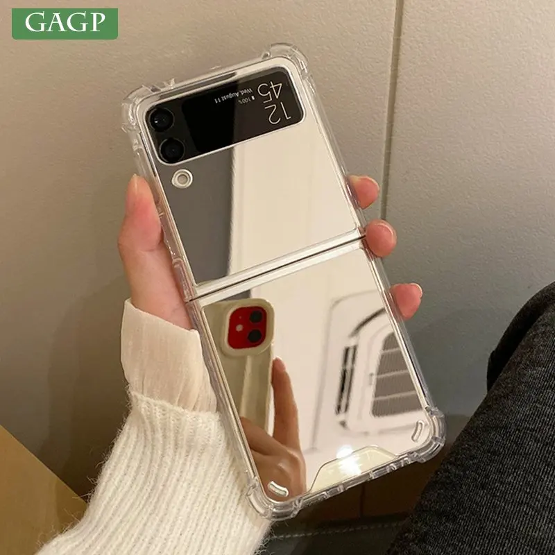 Specchio Per Il Trucco Per Samsung Z Flip 5 4 Custodia Ultra Sottile Antiurto Per Samsung Galaxy Z Flip 5 4 3 Flip 4 3 Flip 5 Airbag Cover