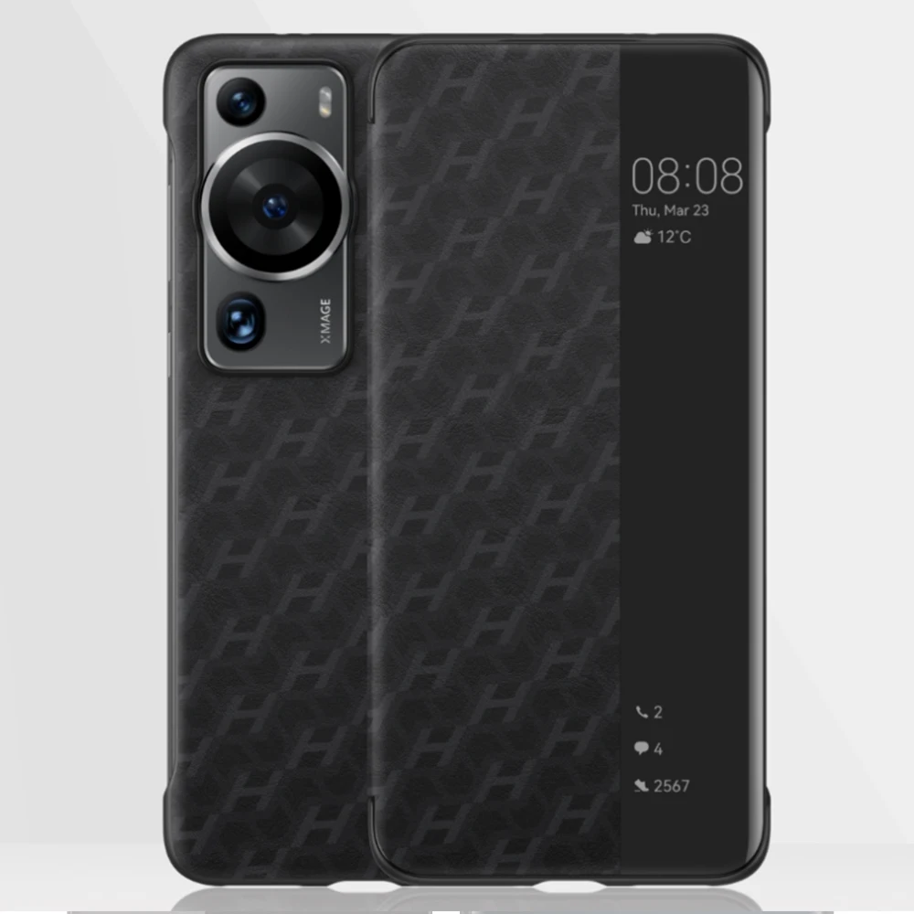 100% Originale Huawei P60 Pro / P60 Smart View Flip Cover Sleep Wake Up Custodia Protettiva In Pelle Coque