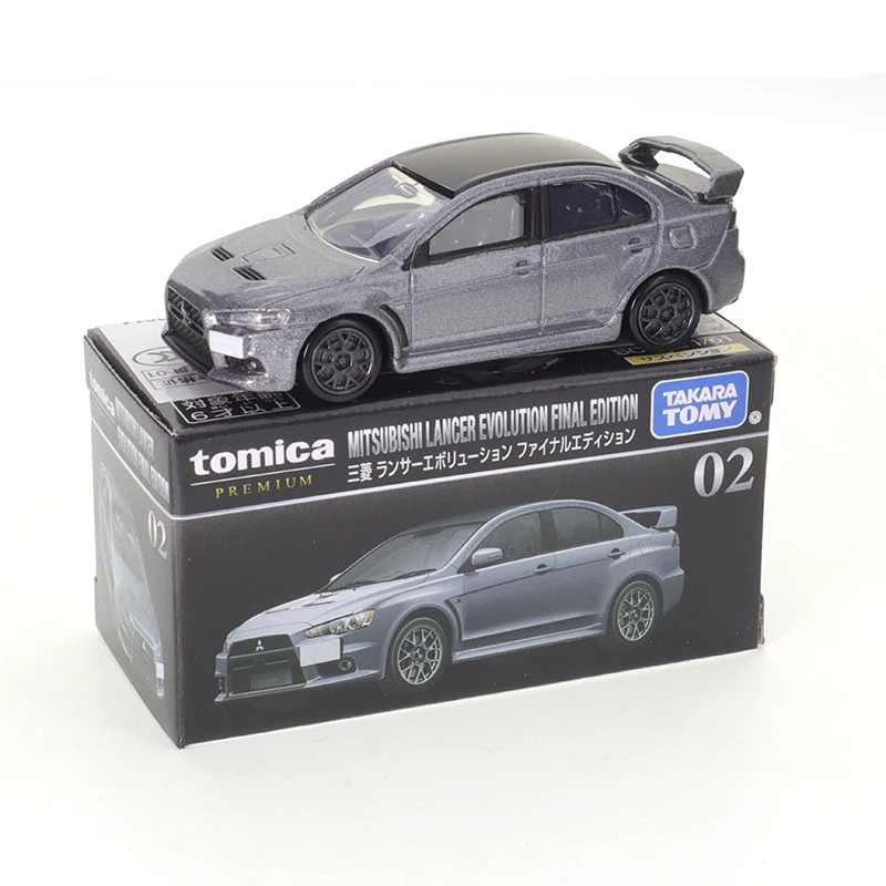 Takara Tomy Tomica Premium 02 Mitsubishi Lancer Evolution Edizione Finale Diecast Modello Automobilistico Ornamenti Cas Giocattoli Decorazioni