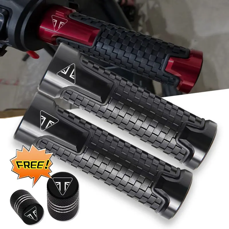 Per Triumph Speed Four 600 Speed Triple R Rs S Twin Speedmaster 7/8 "Manubrio Moto Grip Manubrio Manopole Moto Cnc