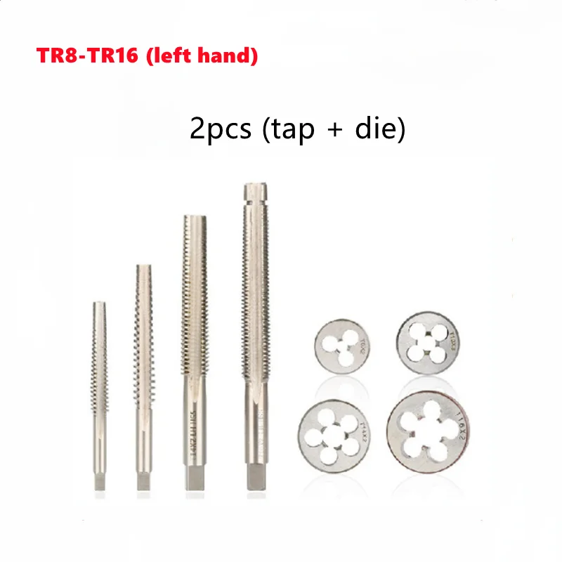 2 Pz Macchina Tap + Die Combinazione Set Tr8/Tr10/Tr12/Tr14/Tr16 Mano Sinistra Telefono Rubinetto Strumenti Hardware Tap Die Set