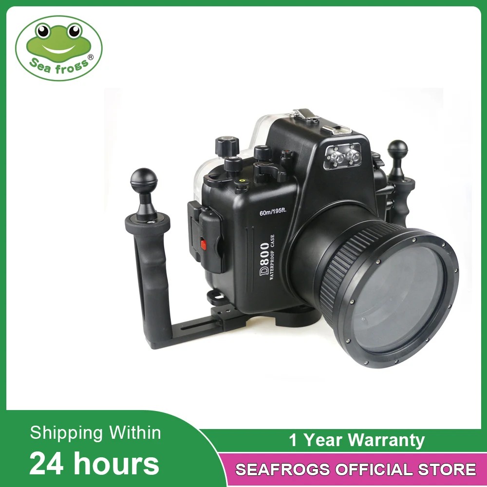 Seafrogs 60M/195Ft Scuba Diving Camera Custodia Impermeabile Installa Porta Dome Per Nikon D800 105Mm
