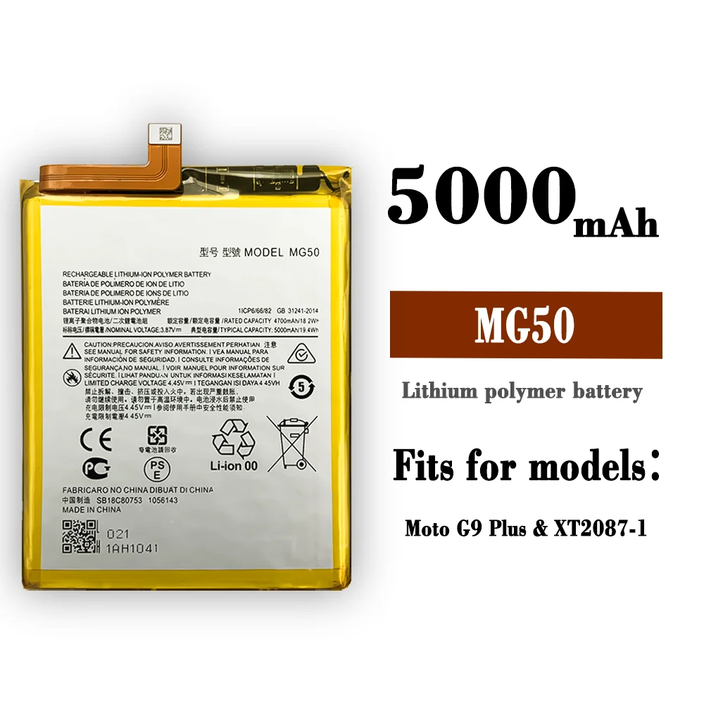 Sostituzione Originale Motorola Mg50 Batteria Di Alta Qualità Per Motorola Moto G9 Plus G9 + Mg50 Batteria Per Cellulare Intelligente