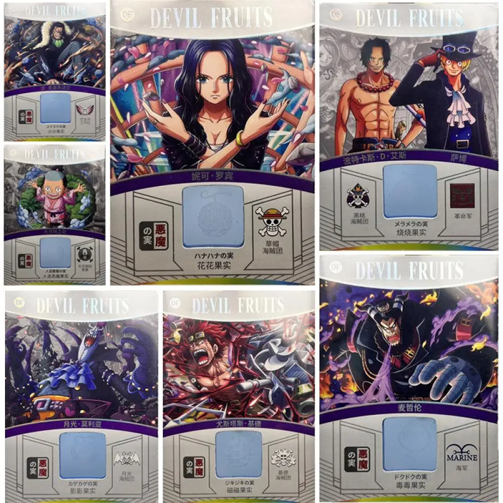 Anime One Piece Portgas D Ace Nico Robin Flower-Flower Fruit Charlotte Katakuri Collection Card Giocattoli Per Bambini Scheda Di Gioco Da Tavolo