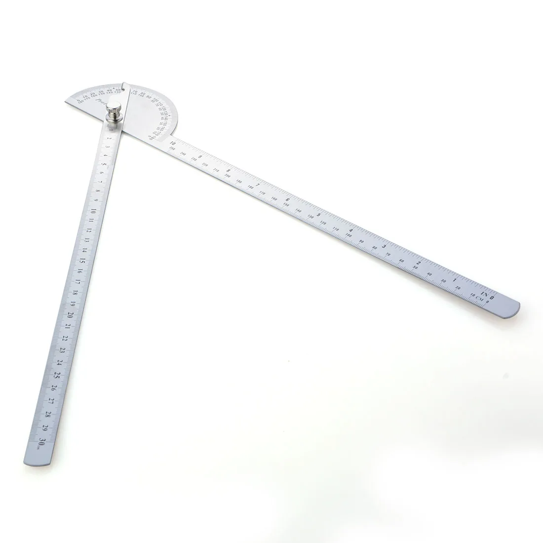 2*30 Cm Goniometro Righello Goniometro In Acciaio Inox Goniometro A Testa Tonda Angolo Di 180 Gradi Di Rotazione Per Tuttofare O Costruttori