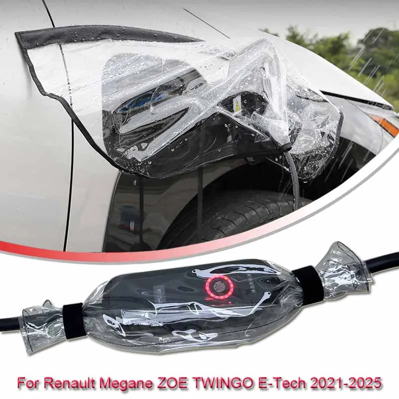 Per Renault Megane Zoe Twingo E-Tech Car New Energy Charging Port Copertura Antipioggia Antipioggia Antipolvere Ev Charger Gun Protect Electric