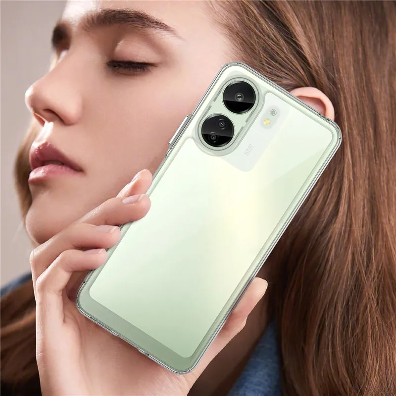 Per Xiaomi Poco C65 Custodia Poco C65 Cover Tpu Border Acrilico Backplane Custodie Protettive Per Xiaomi Poco C65 F5 Pro Funda
