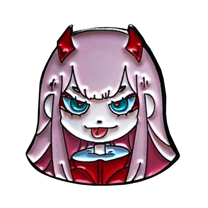 Zero Two Smalto Pin Darling In The Franxx Spilla Partner Killer Badge Hot Manga Jewelry
