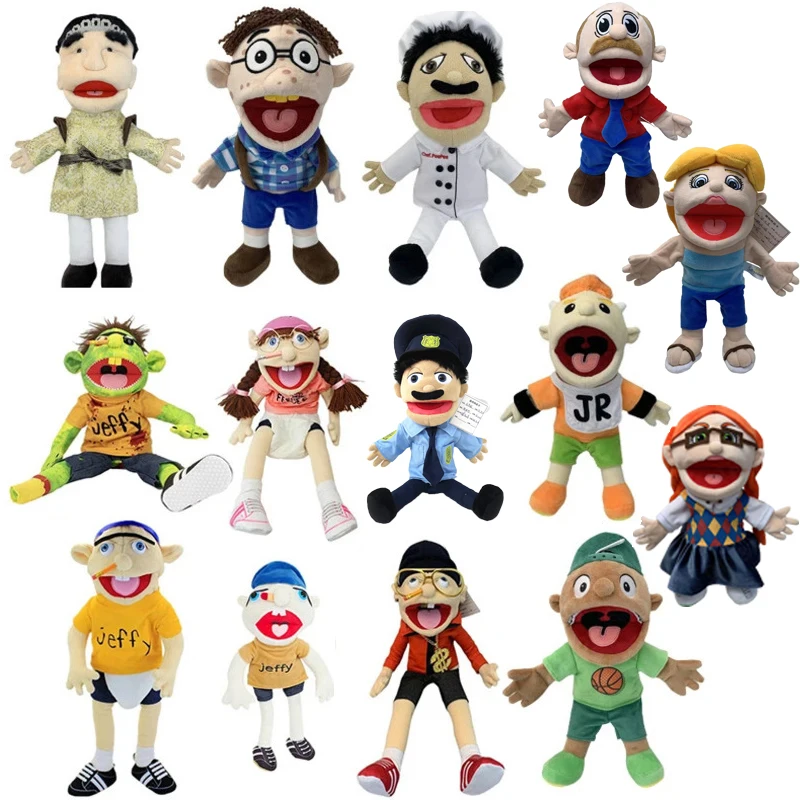 60Cm Pettey Puppet Doll Faraone Y Burattino A Mano Sml Fety Puppet Family Real Fety Zombie Boy Burattino A Mano Peluche Feebee Puppet