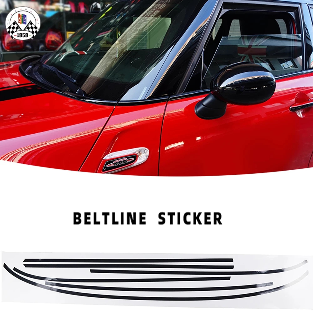 Mini Cooper S Jcw Linea Nera Finestra Trim Kit Piano Gloss R56 F56 F55 R60 Automatico Linea Di