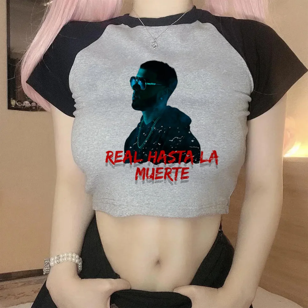 Real Fino Alla Morte Gothic Anni '90 Estetica Crop Top Donna Manga Cyber Y2K 2000S Kawaii Tshirt Tee