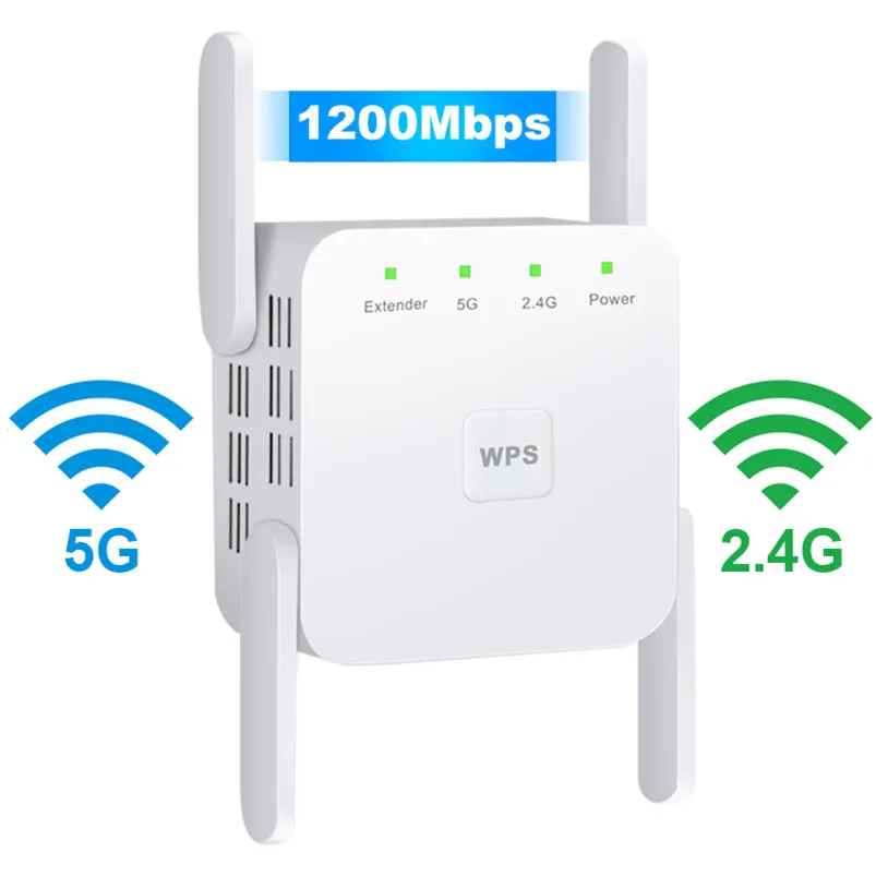 2.4G 5Ghz Senza Fili Wifi Del Ripetitore Wi Fi Booster 300M 1200 Mbps Wifi Amplificatore 802.11Ac 5G Wi-Fi Long Range Extender Punto Di Accesso